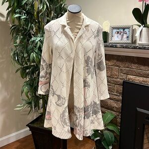 Anthopology knitted and knitted open cardigan sweater